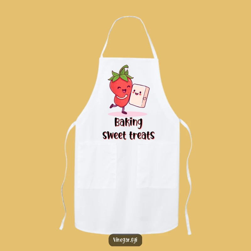 Funny Strawberry Dancing Apron - Cook with Sweet Style and Humor