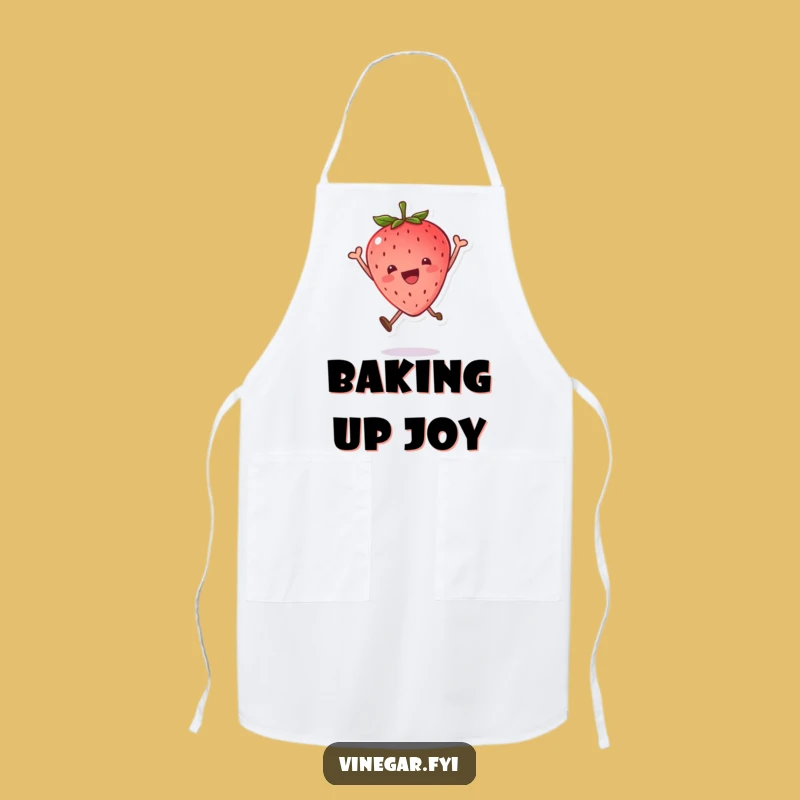 Funny Kawaii Strawberry Joy Leap Apron: Sweeten Your Kitchen Style