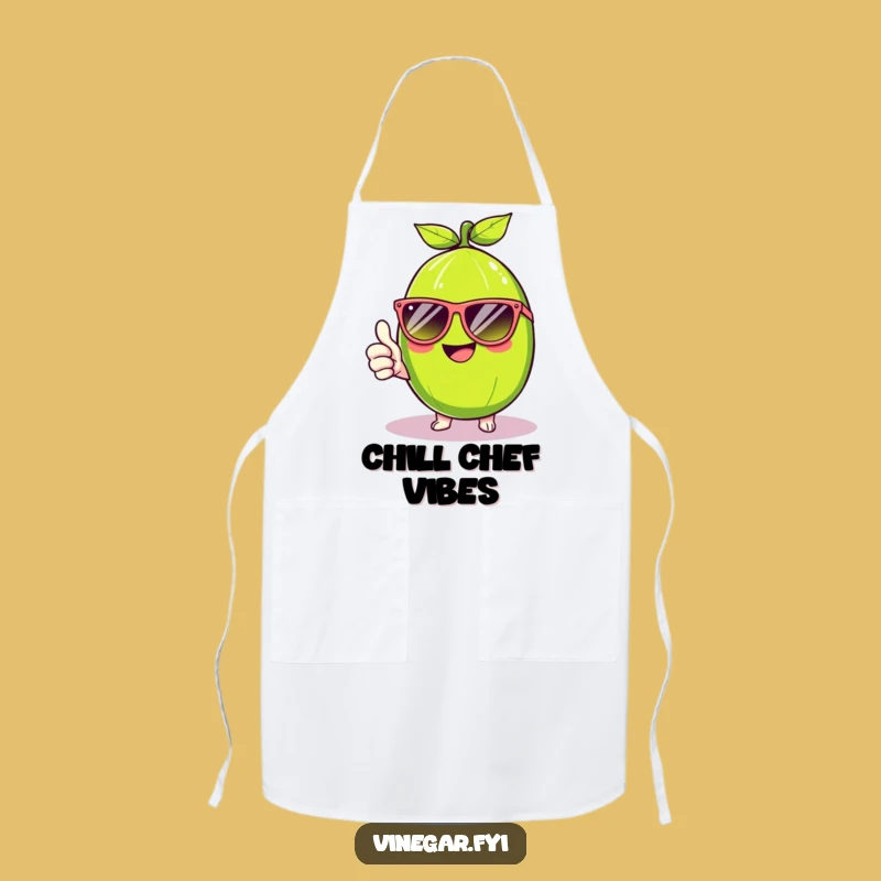 Funny Kawaii Lime Chef's Apron - Cool Citrus Humor & Style