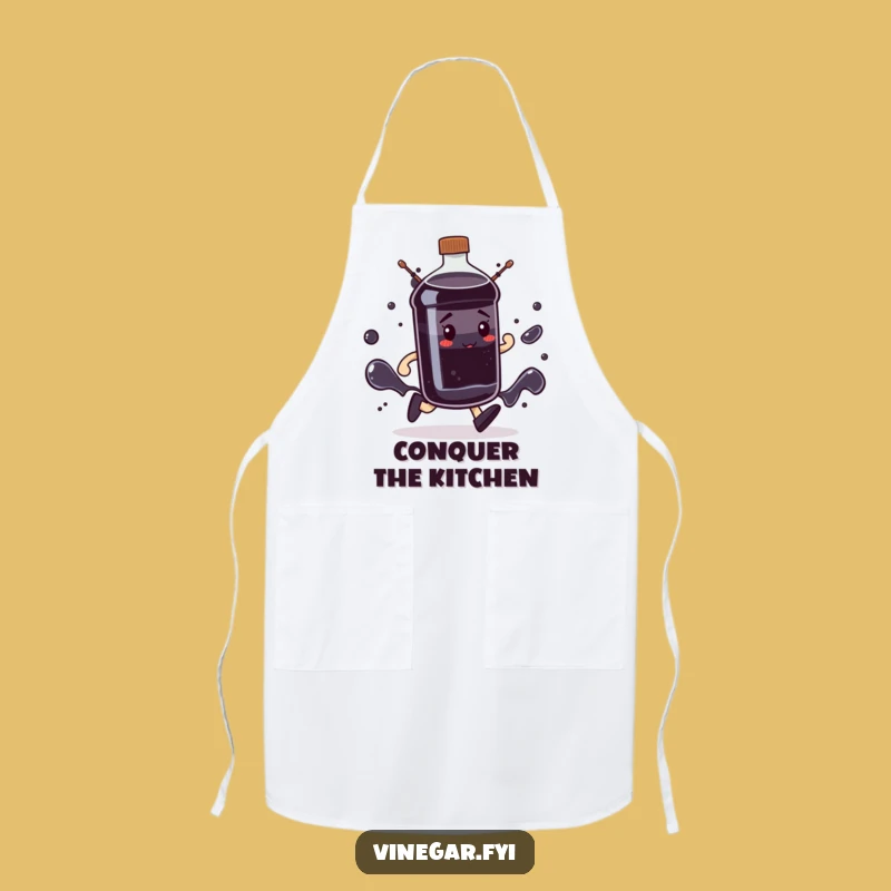 Funny Determined Bottle Apron: Dark Liquid March, Perfect Motivated Gift