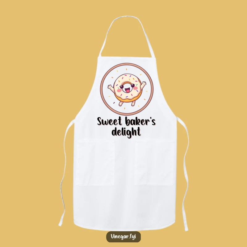 Funny Donut Hoop Jumper Apron: Bake with Joy & Culinary Flair