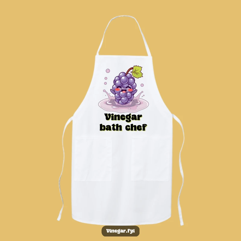 Funny Kawaii Grape Chef's Apron - Fruity Fun & Kitchen Humor