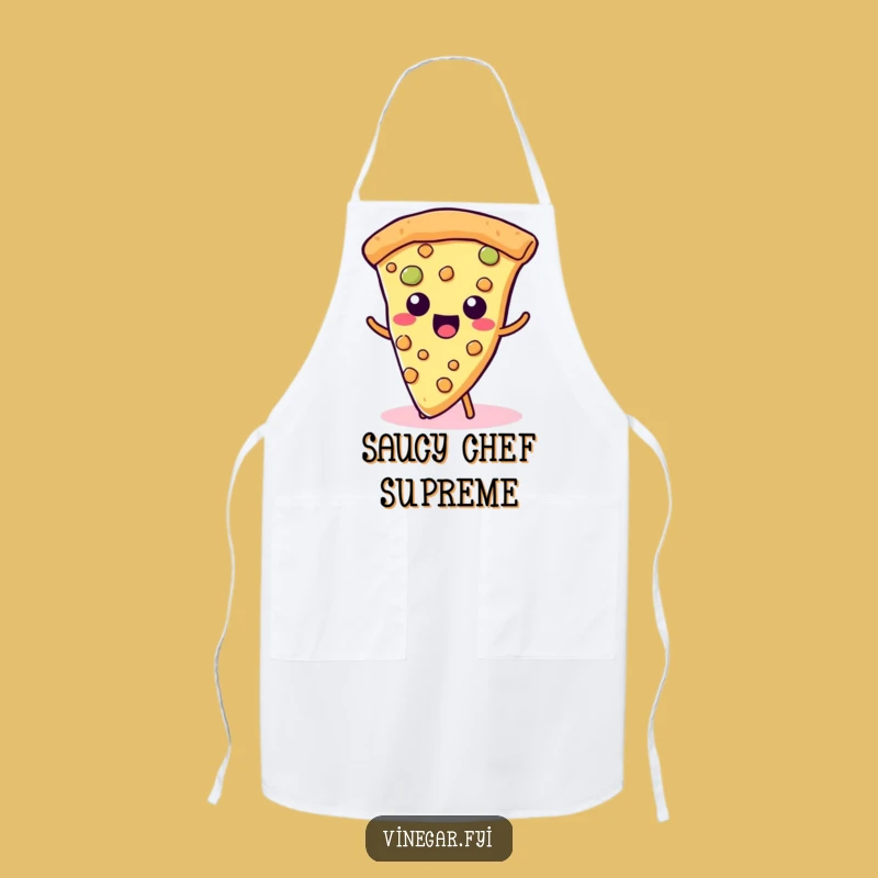 Funny Kawaii Pizza Apron - Hilarious Kitchen Pizza Party Gear