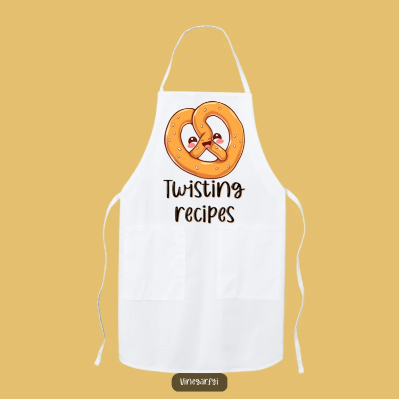 Funny Kawaii Pretzel Twist Apron: Cook with a Salty Smile