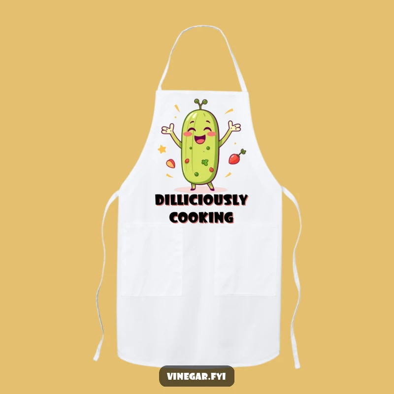Funny Pickle Dance Apron: Happy Salad Wear for Cheerful Cooking