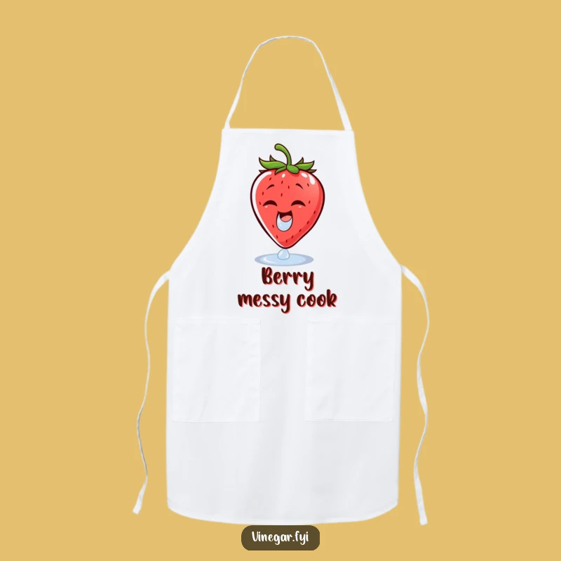 Funny Strawberry Vinegar Apron - Cheerful Wince Kitchen Wear