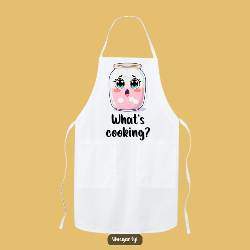 Funny Surprised Jar Apron: Cloudy Liquid Reaction, Perfect Shocked Gift