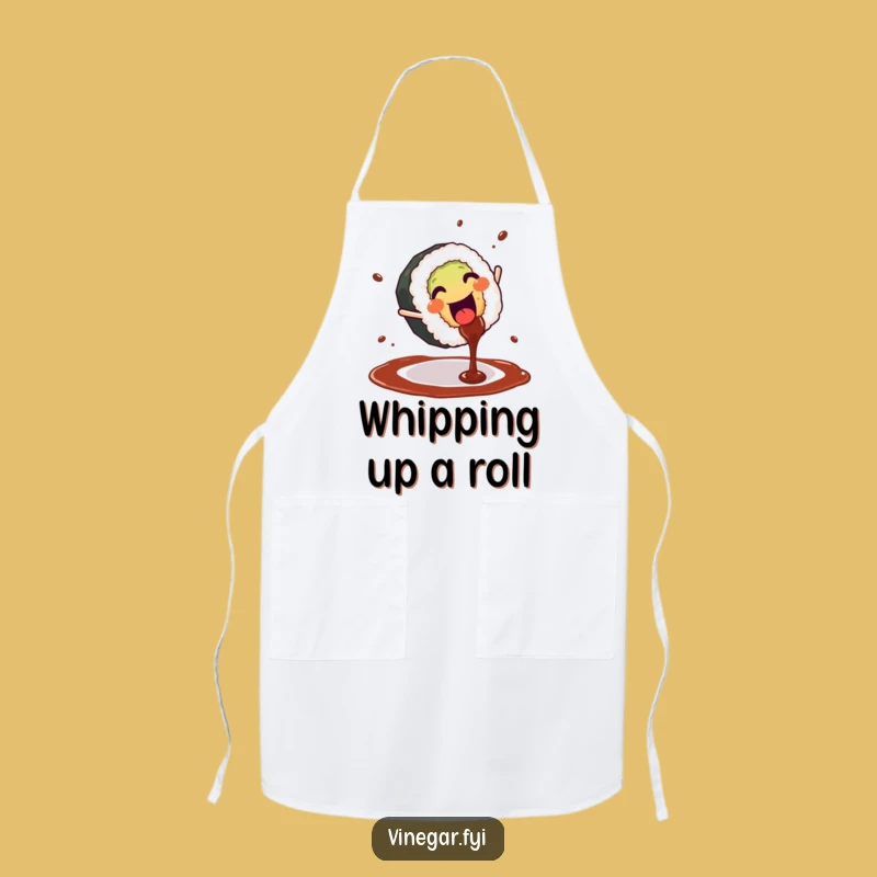 Funny Sushi Cartwheel Apron - Cook with Culinary Comedy