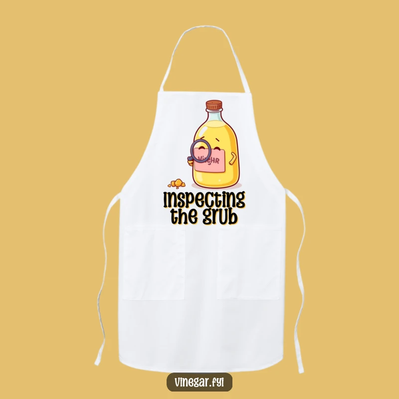 Funny Vinegar Bottle Apron - Cook & Investigate with Humor