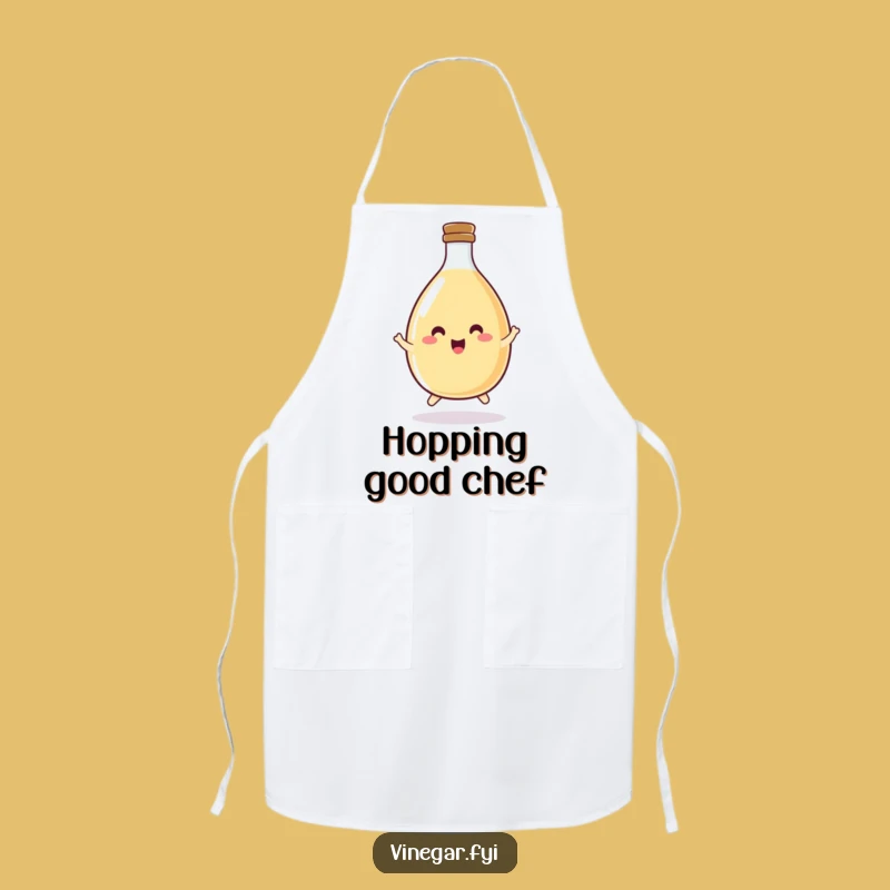 Funny Vinegar Bottle Hop Apron: Chef's Happy Bottle, Perfect Funny Kitchen Gift