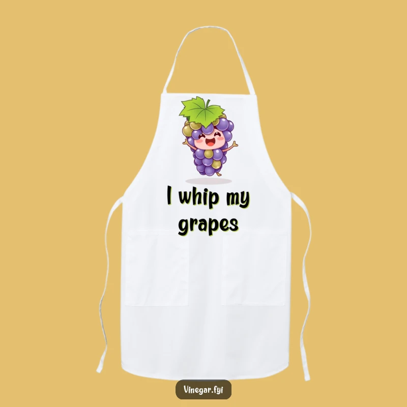 Funny Grape Bunch Apron - Cooking with a Silly Leaf Hat Dancer, Gift Idea