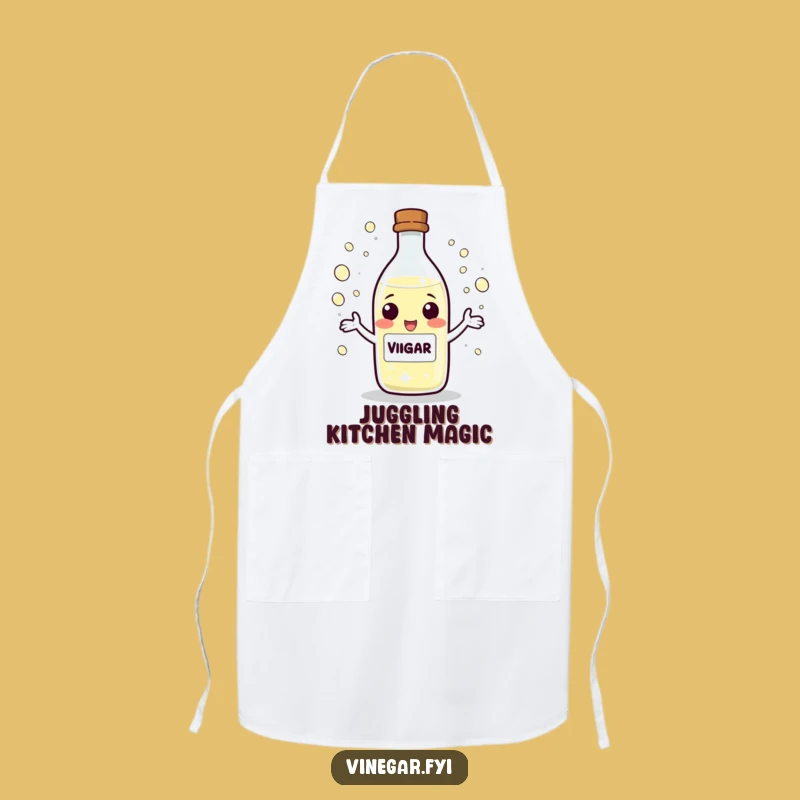 Funny Juggling Vinegar Apron - Juggle Tasks with Kitchen Flair!