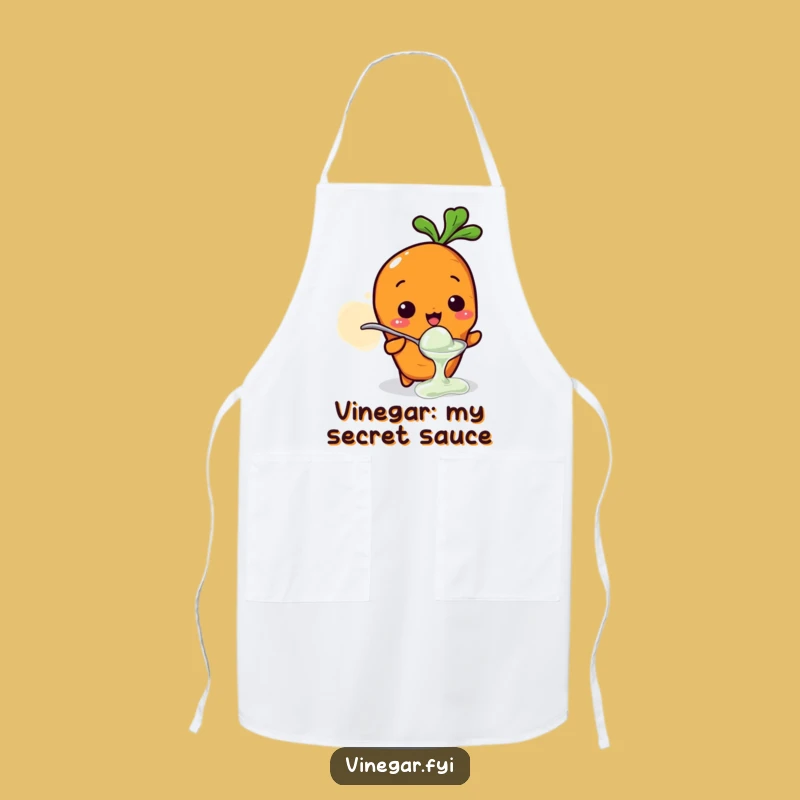 Funny Kawaii Carrot Vinegar Tasting Apron, Kitchen Humor, Chef's Gag Gift