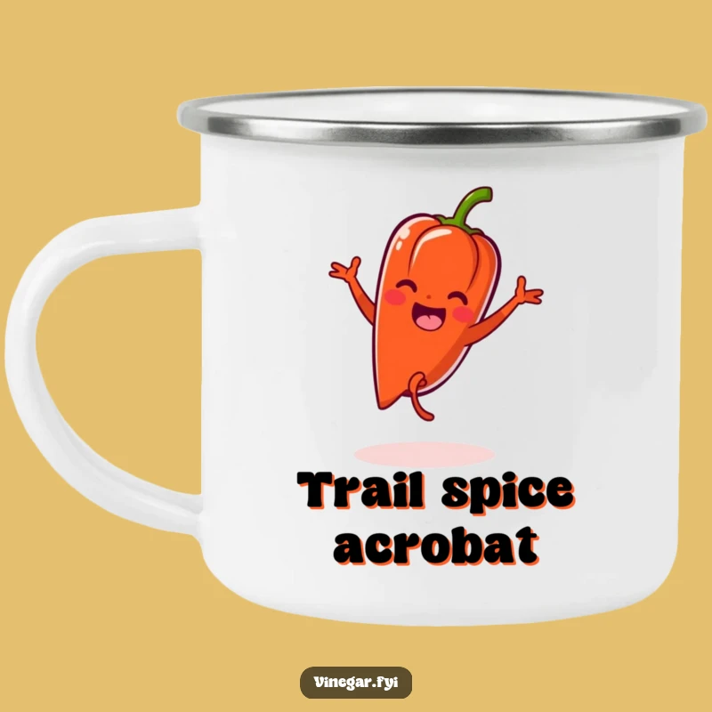 Adventure-Ready Funny Kawaii Pepper Camping Mug for Energetic Souls