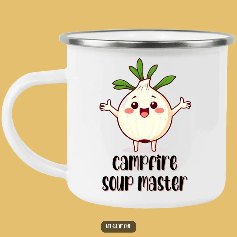 Adventure-Ready Funny Kawaii Onion Camping Mug for Foodies