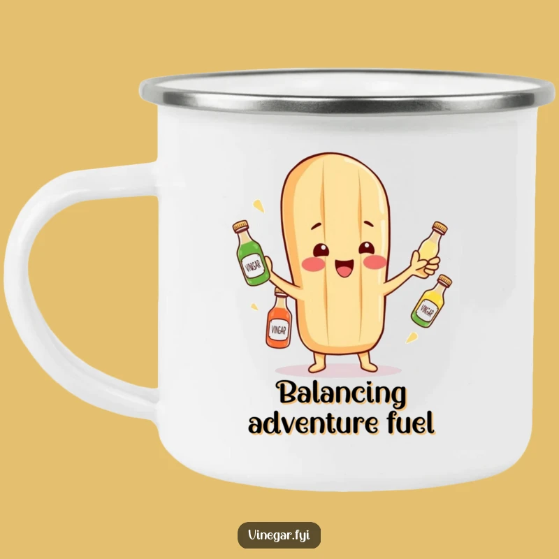 Funny Baguette Camping Mug: Durable Food Cartoon Drinkware