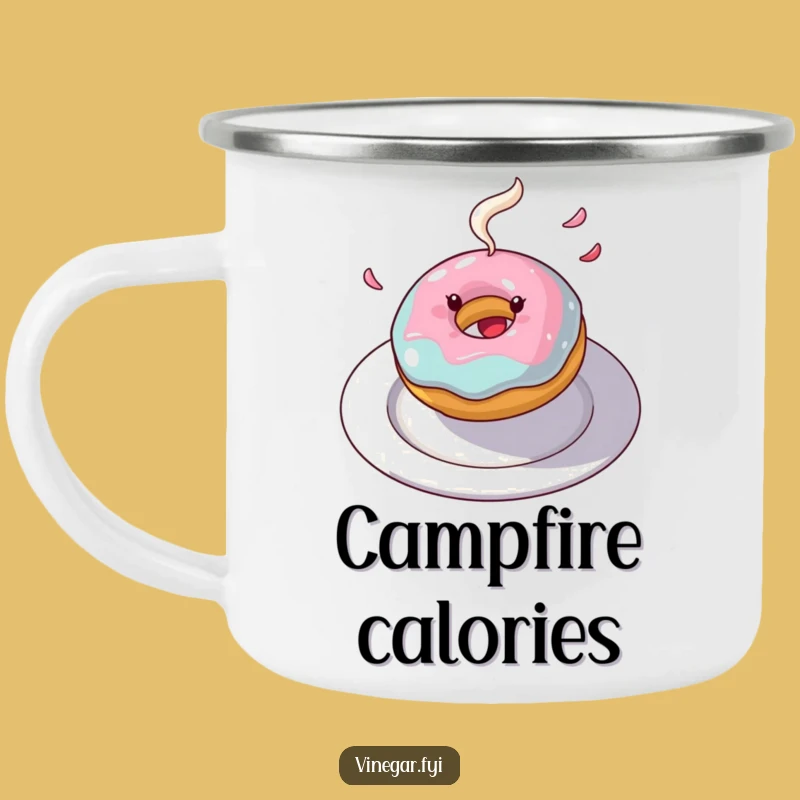 Funny Donut Camping Mug: Sweet Adventure Fuel, Perfect Outdoor Gift