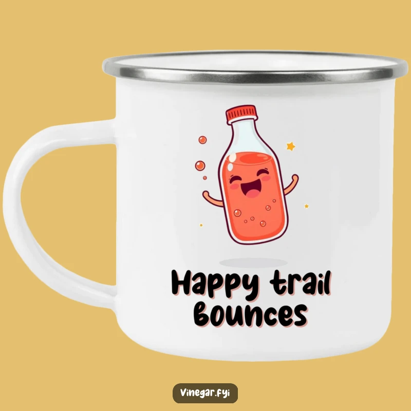 Funny Giggling Bottle Camping Mug: Red Liquid Joy, Perfect Happy Gift