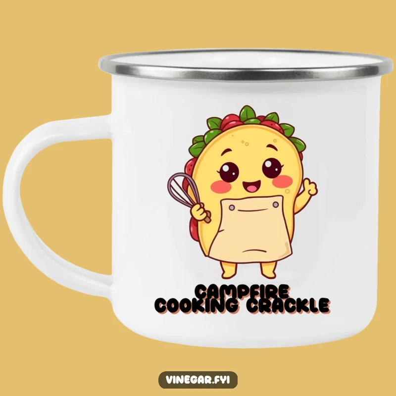 Funny Kawaii Taco Campfire Mug - Delicious Adventures & Humorous Sips