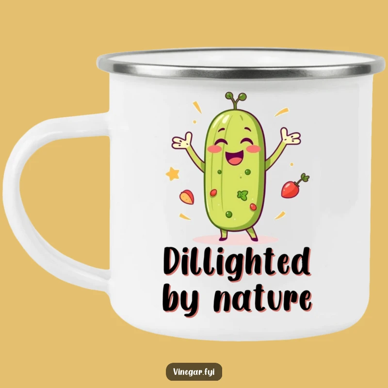 Funny Pickle Dance Camping Mug: Happy Salad Drinkware for Outdoor Fun