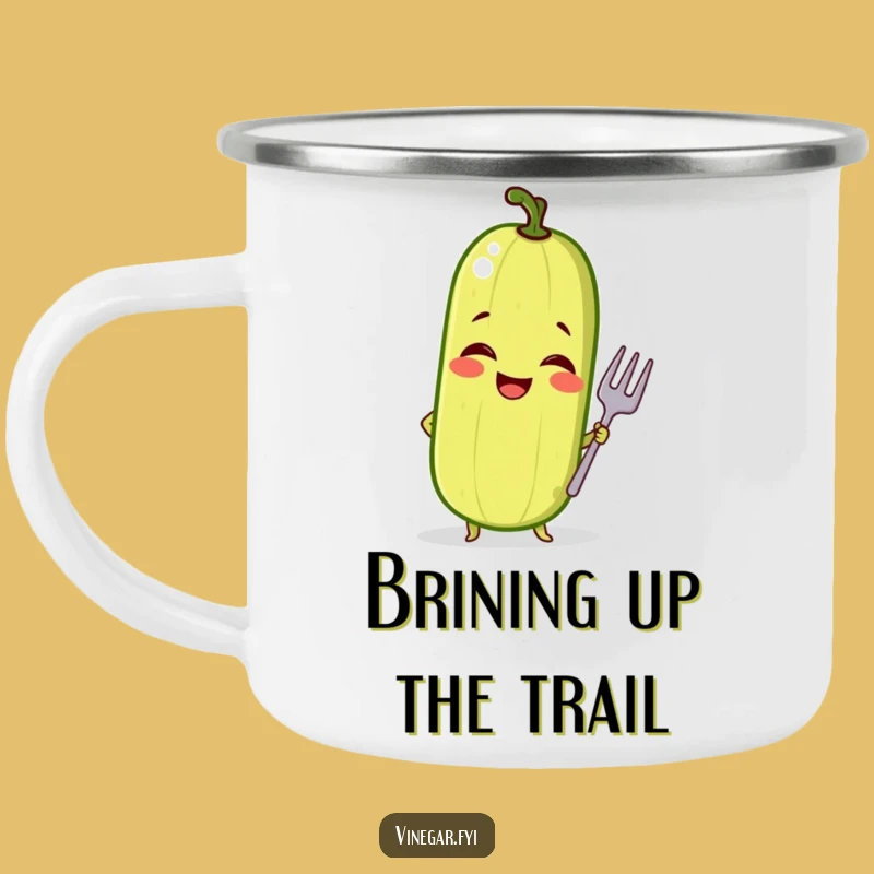 Funny Pickle Pose Camping Mug - Adventure Fuelled by Sass