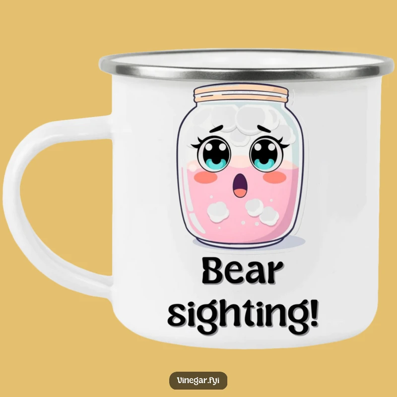Funny Surprised Jar Camping Mug: Cloudy Liquid Reaction, Perfect Shocked Gift