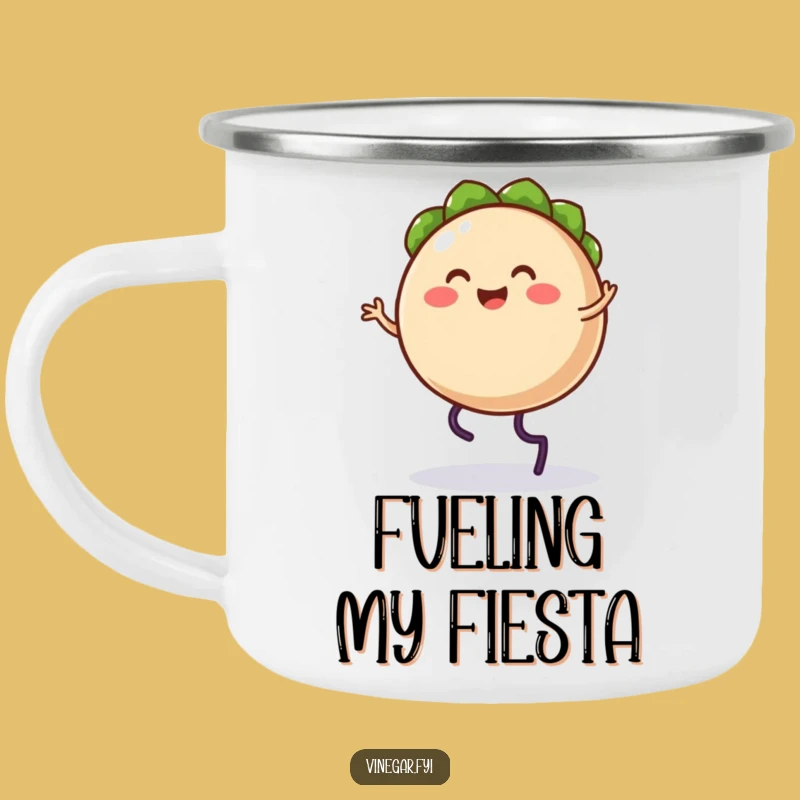 Funny Taco Camping Mug: Durable Foodie Cartoon Character Drinkware