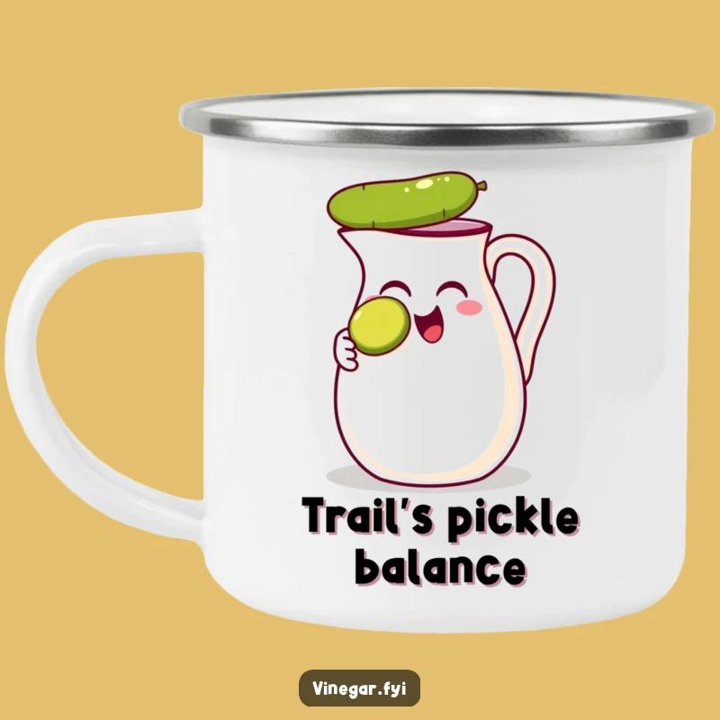 Funny Vinegar Jug Camping Mug - Adventure Balanced with Humor