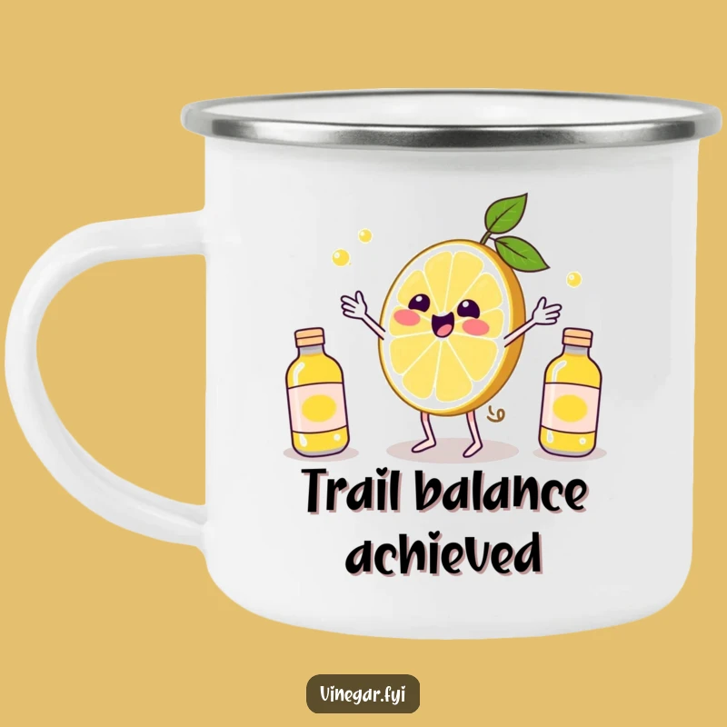 Funny Kawaii Lemon Campfire Mug - Zesty Sips & Humorous Adventures