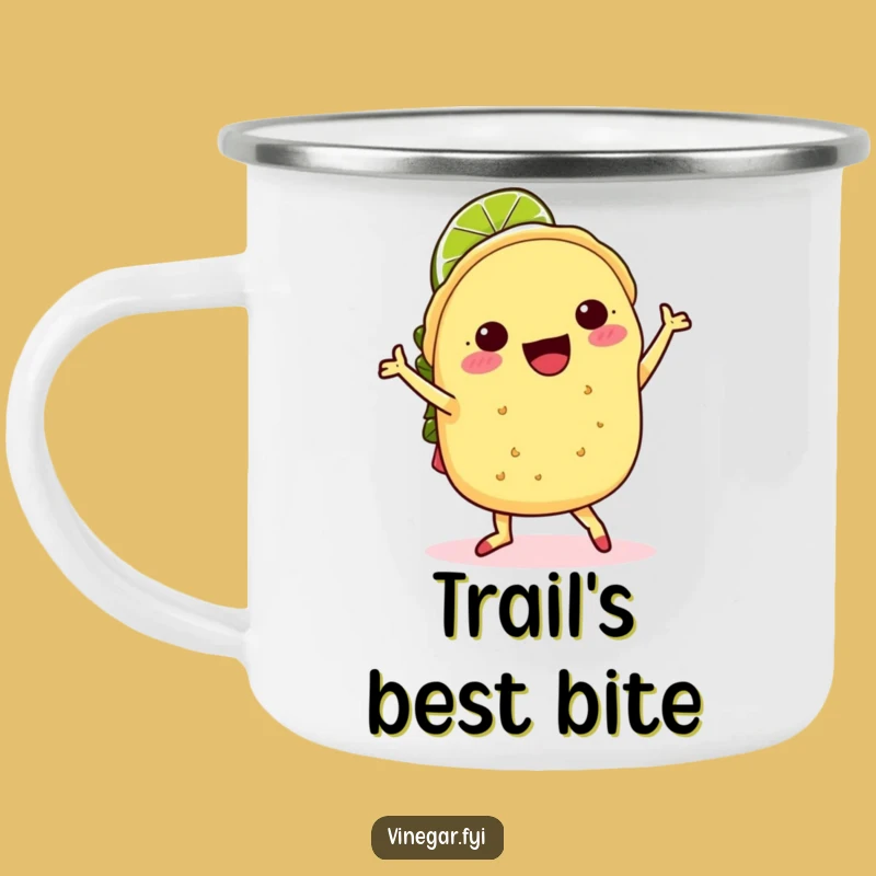 Funny Kawaii Taco Camp Mug - Durable & Hilarious Outdoor Fiesta Cup