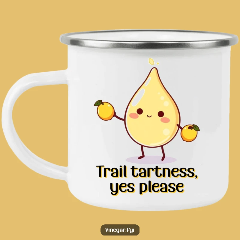 Funny Vinegar Lemon Juggling Camping Mug: Adventure Fuel with This Hilarious Citrus Mug