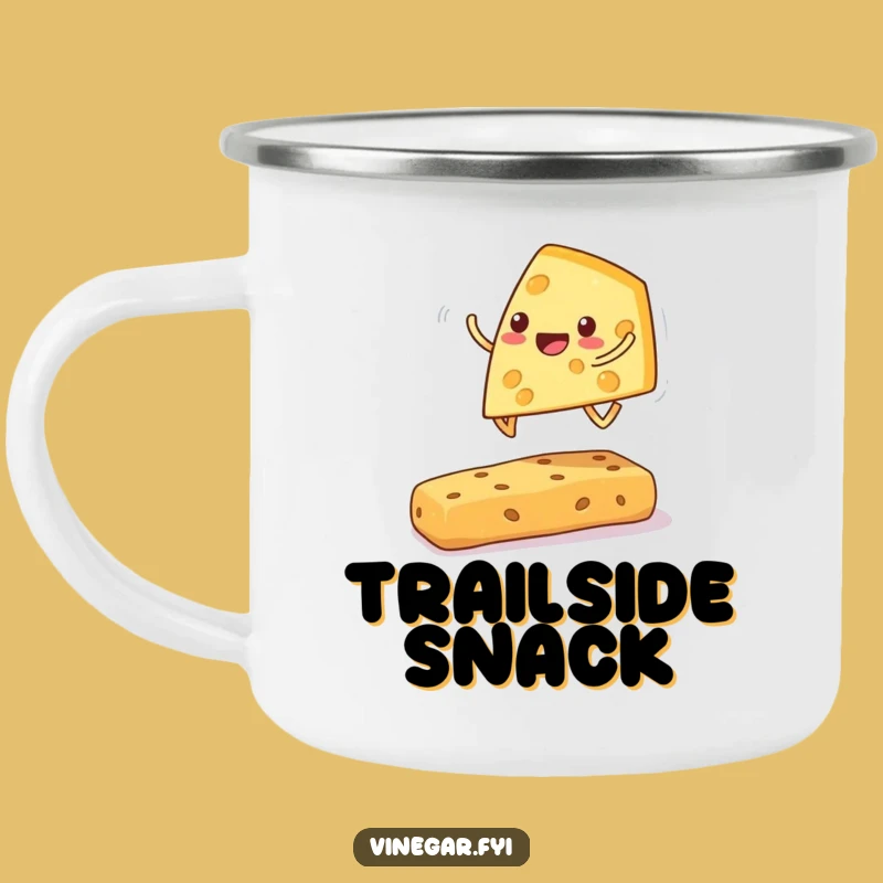 Funny Cheese Wedge Camping Mug: Snack Fuel for Adventures, Perfect Gift