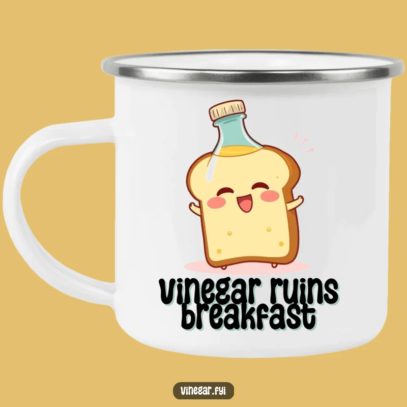 Funny Bread Recoiling Camping Mug: Enjoy Drinks with Comical Food Humor!