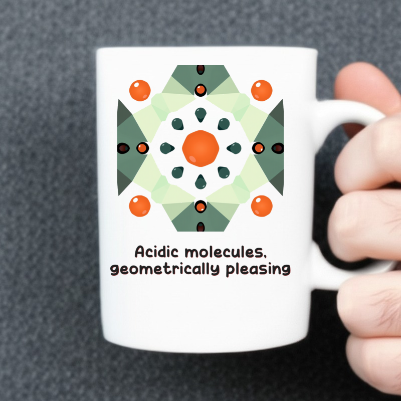 Abstract Acid Molecule Design Mug
