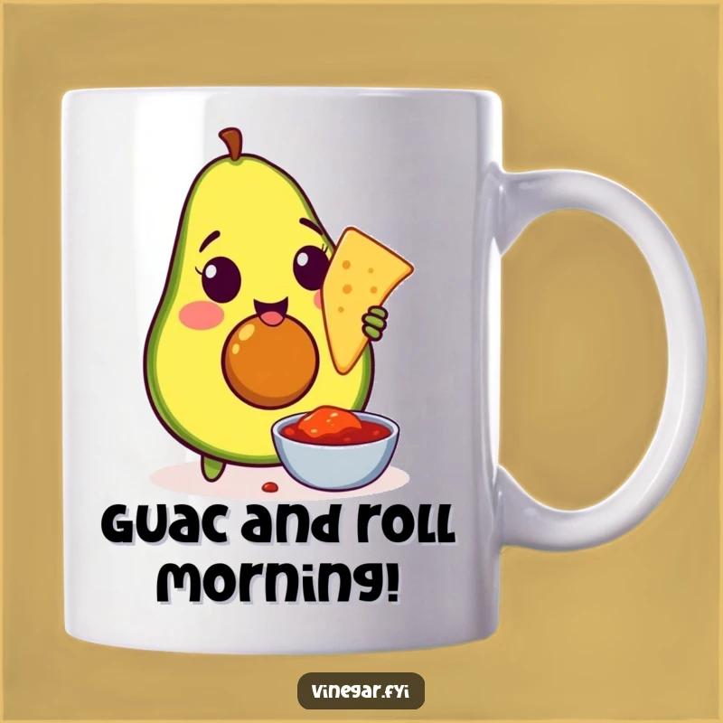 Funny Avocado Chip Dip Mug: Amused Foodie Gift for Guacamole Lovers