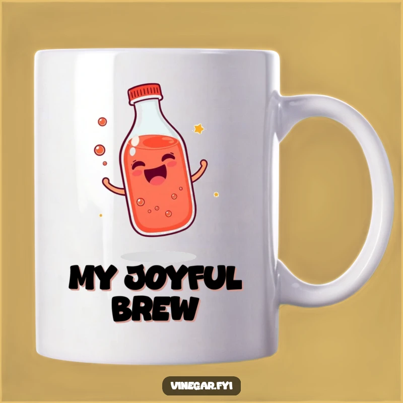 Funny Giggling Bottle Mug: Red Liquid Joy, Perfect Happy Gift