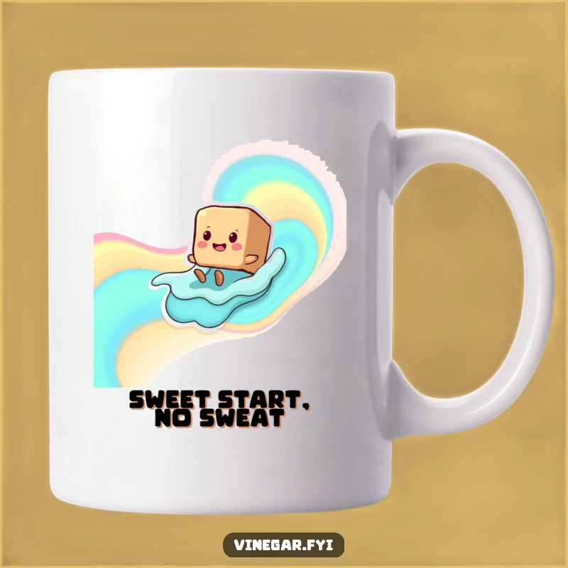 Funny Sugar Cube Wave Mug: Hilarious Sweet Ride Gift for Coffee Lovers!