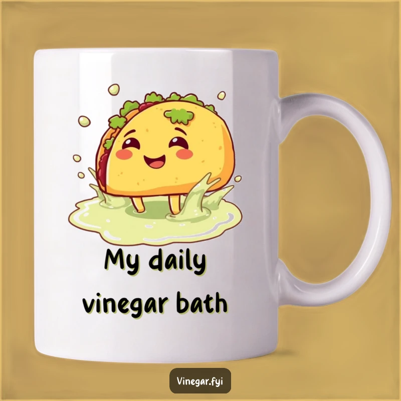 Funny Taco Splash Mug: Hilarious Vinegar Lover Gift for Taco Fanatics