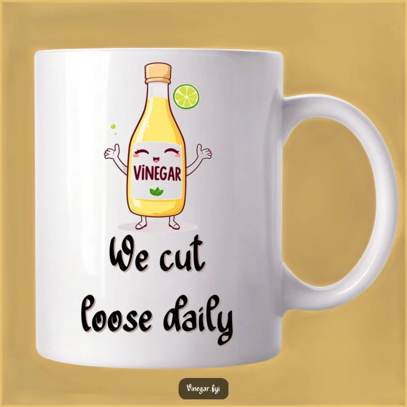 Funny Winking Vinegar Mug: Hilarious Dance Party Gift for Foodies