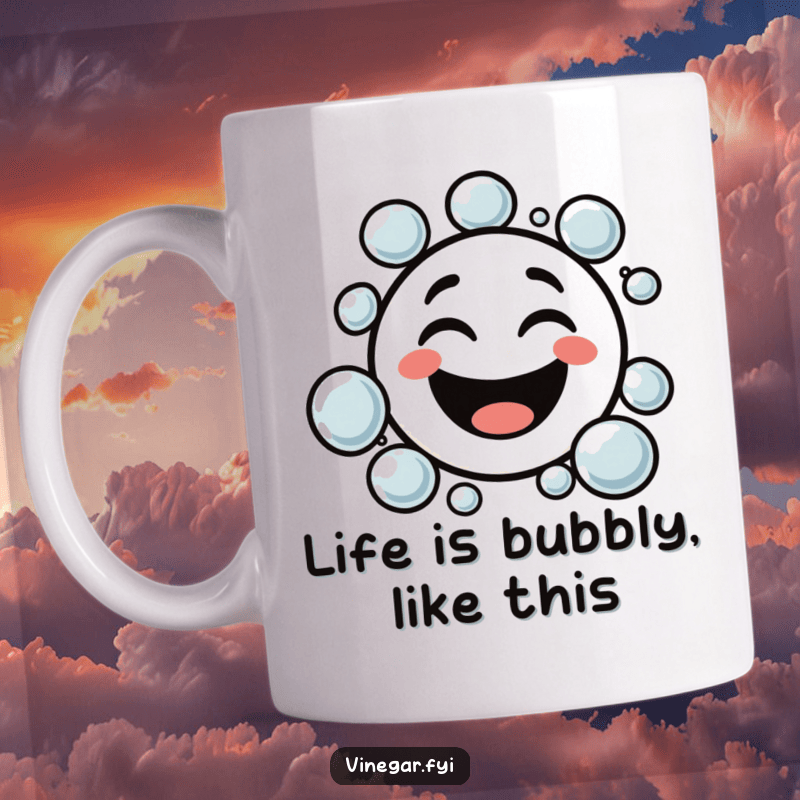 This mug captures the joy of fermentation, with bubbles forming a laughing face. It's sure to brighten your day.