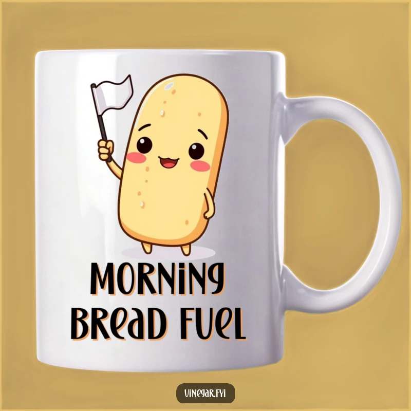 Funny Baguette Waving Flag Mug: A Hilarious Gift for Bread Lovers