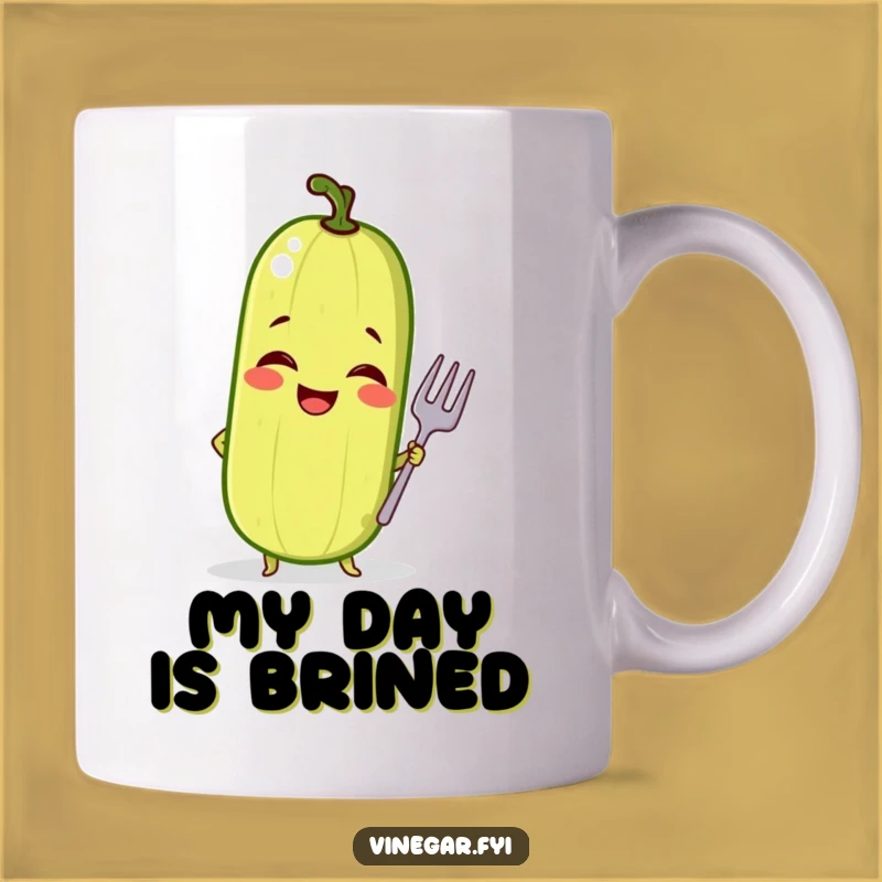 Funny Pickle Pose Mug - Hilarious Vegetable Gift for Foodie Friends