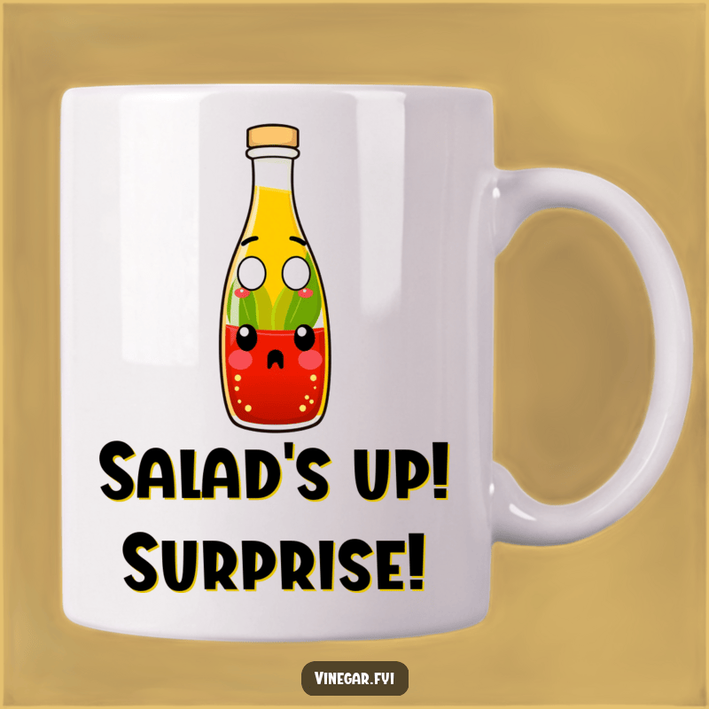 Surprised Salad Dressing Mug: A Flavorful Reaction