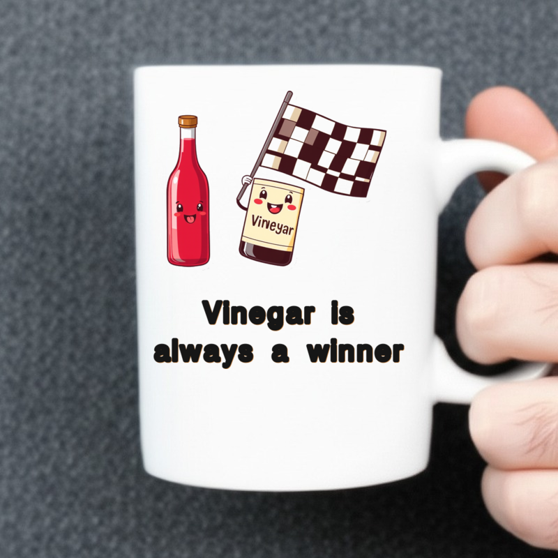 Checkered Flag Vinegar Mug for Victory 