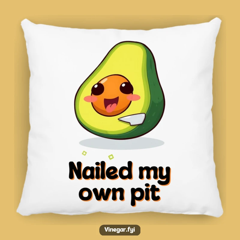 Funny Avocado Pillow: Self-Slicing Delight, Cozy Comfort Gift
