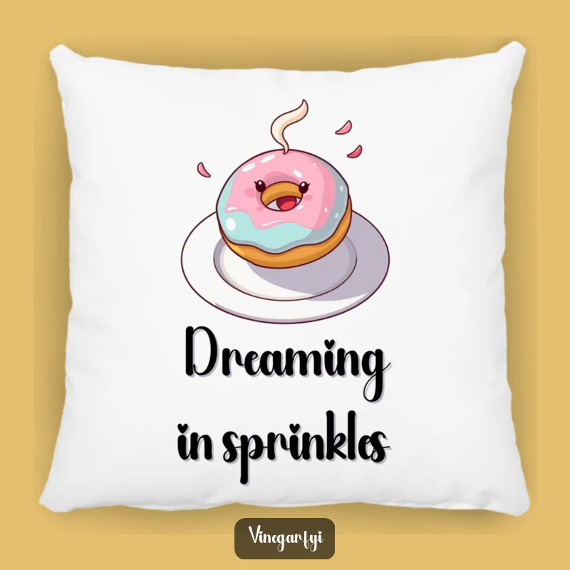 Funny Donut Pillow: Comfy & Joyful Frosting Accent, Perfect Gift