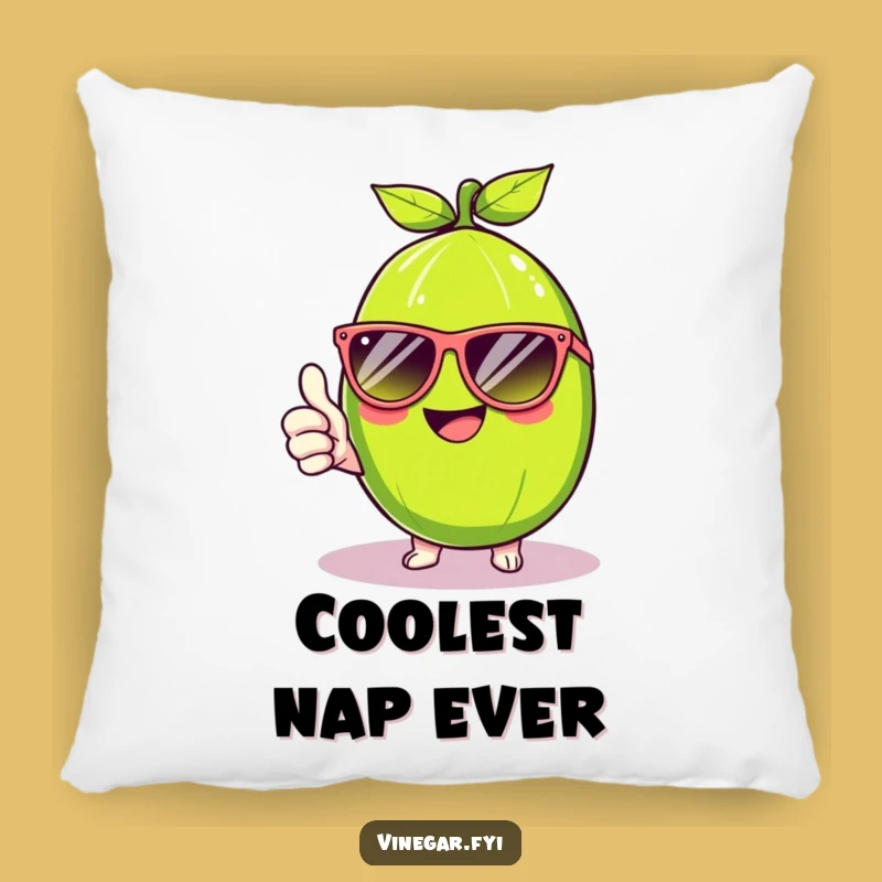 Funny Kawaii Lime Cool Pillow - Cozy Comfort & Sunny Humor