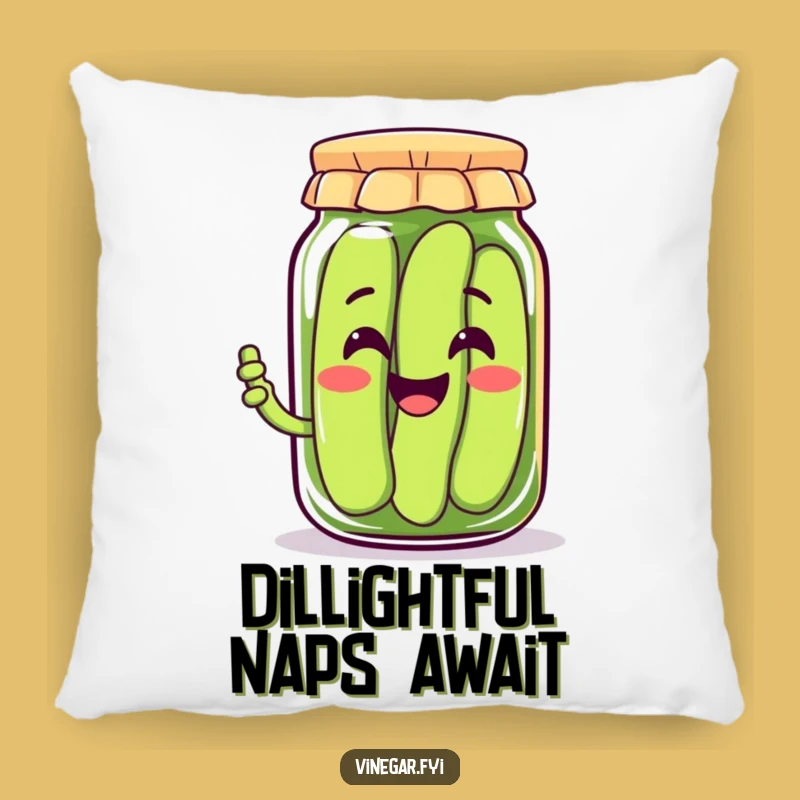 Funny Kawaii Pickle Jar Pillow, Plush Comfort, Cozy Gift