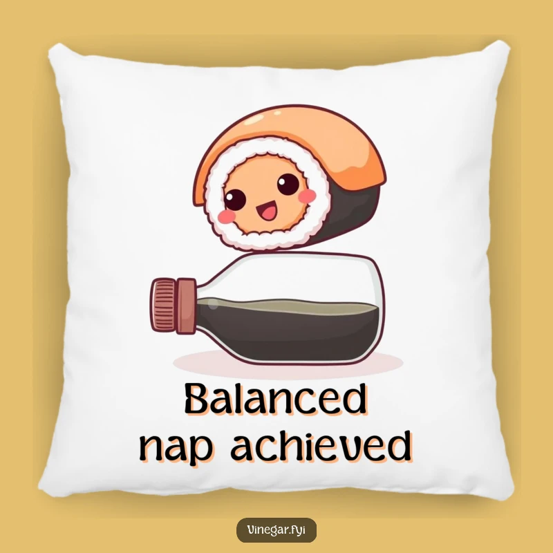 Funny Sushi Balance Pillow: Comfy & Hilarious Foodie Decor