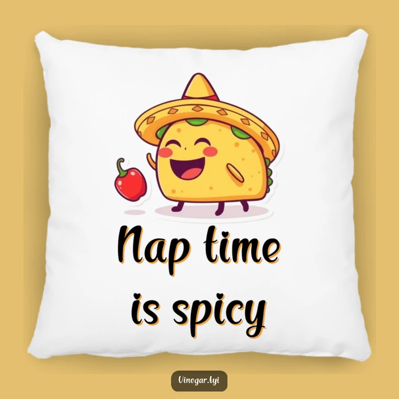 Funny Taco Sombrero Chili Pillow: Add Zest to Your Sofa with This Hilarious Accent